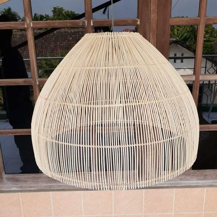 Giant Dome Woven Cane Chandelier