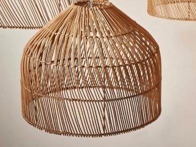 Handwoven Rattan Bell Pendant Lamp