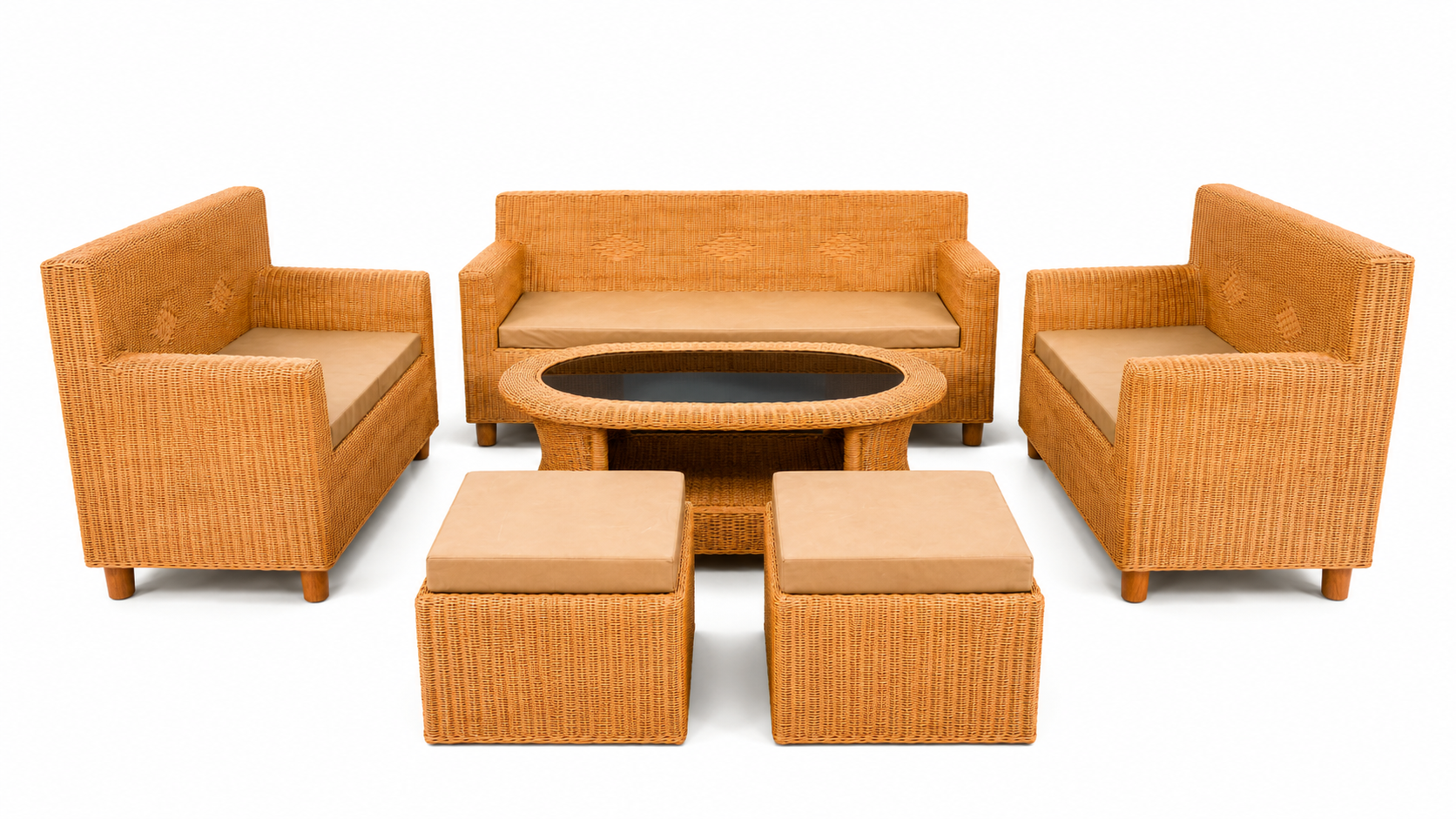 Royal Heritage 9-Seater Cane Lounge Set