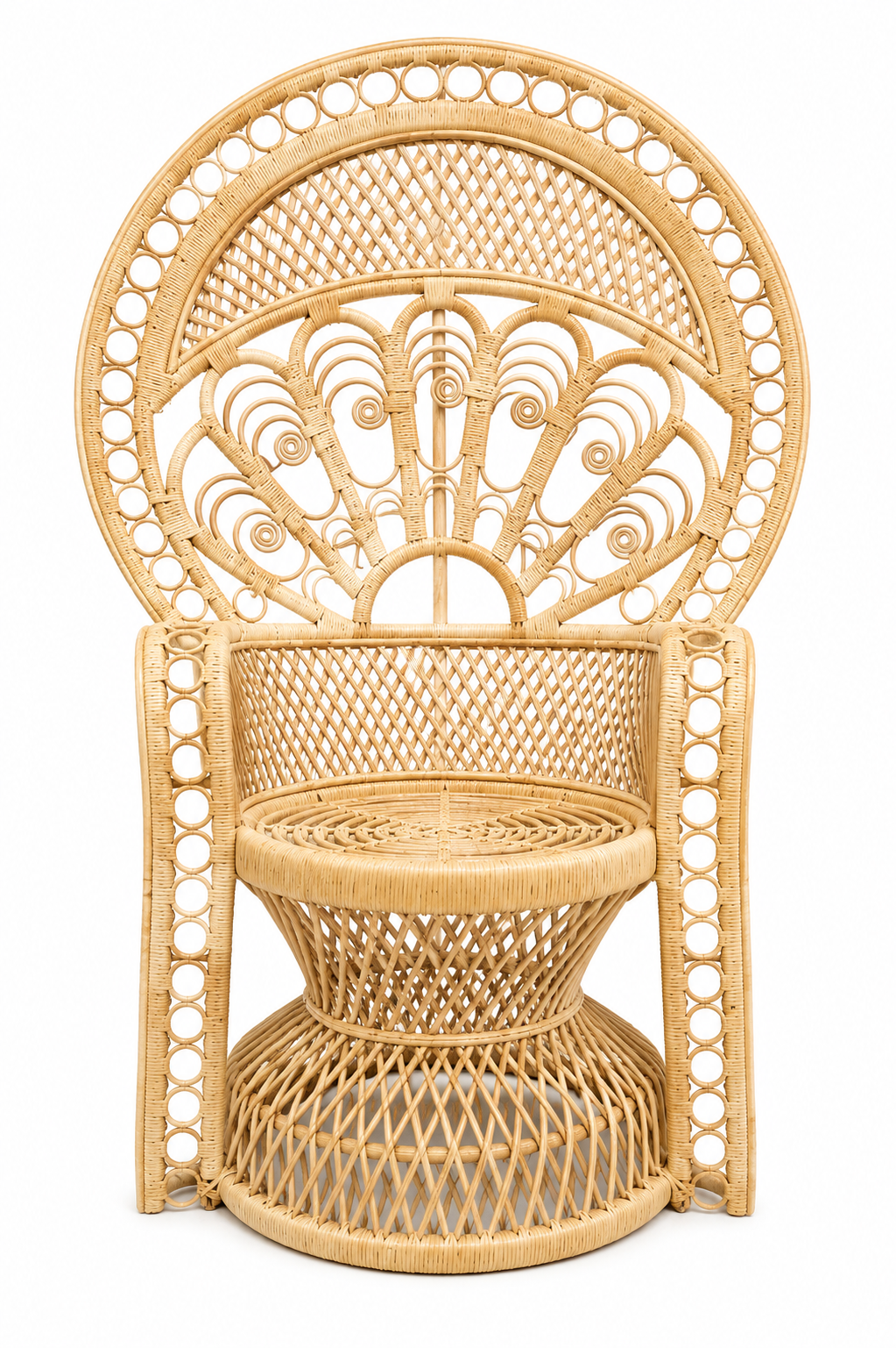 Majestic Peacock Cane Accent Chair