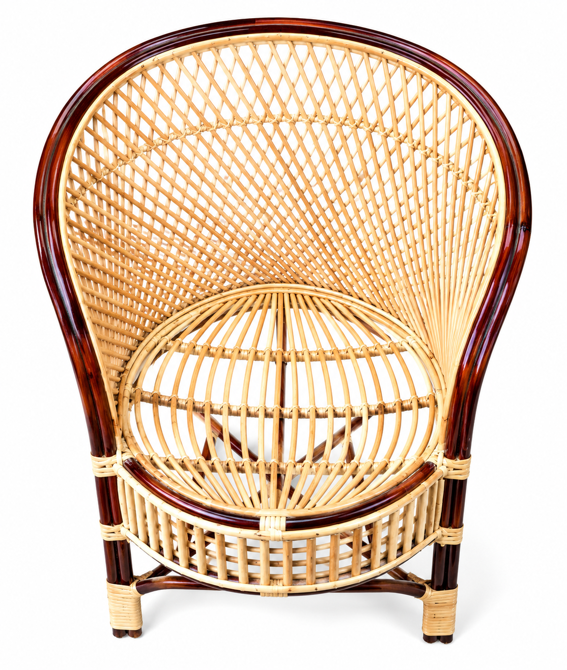 Imperial Two-Tone Bucket Cane Chair