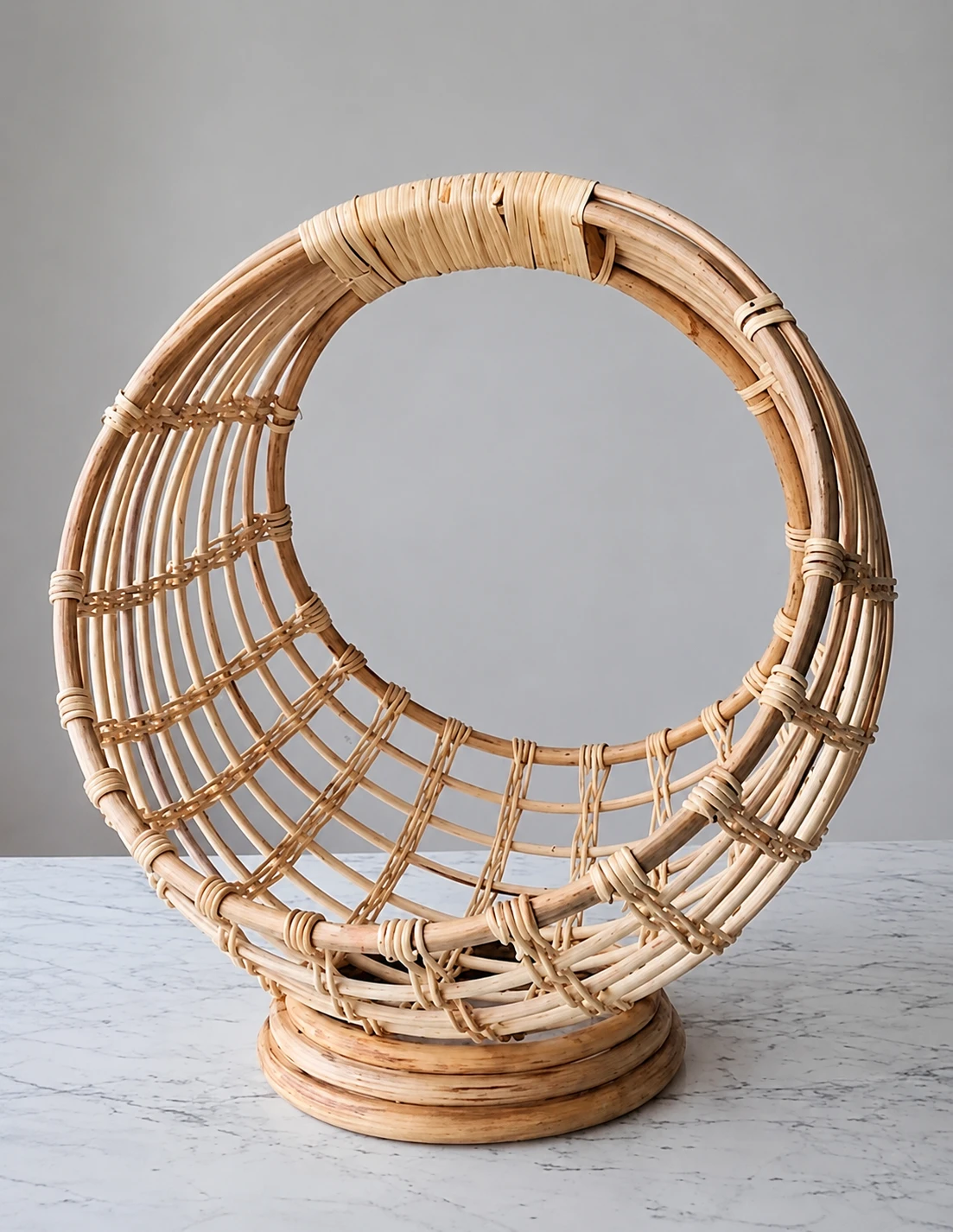 Luxury Round Cane Baby Photography Prop