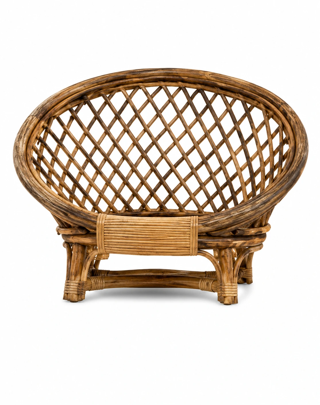 Classic Diamond-Weave Round Lounge Baby Chair