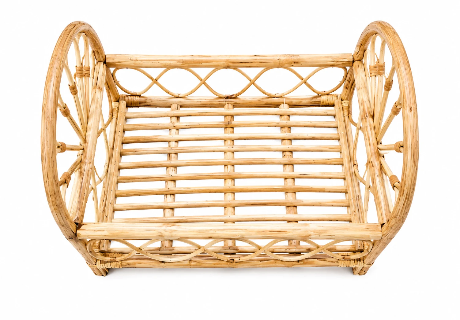 Rustic Cane Baby Bed Prop