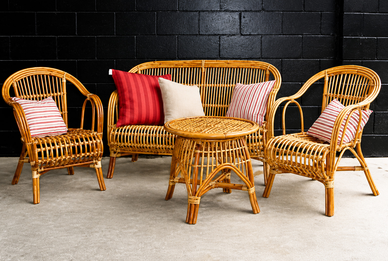 Golden Rattan Patio Set