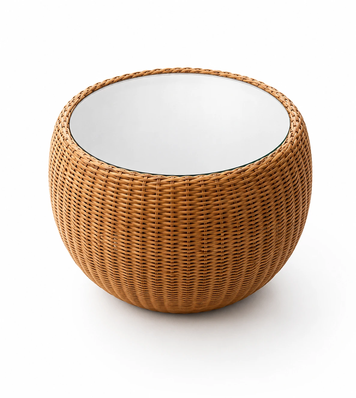 Spherical Woven Rattan Coffee Table