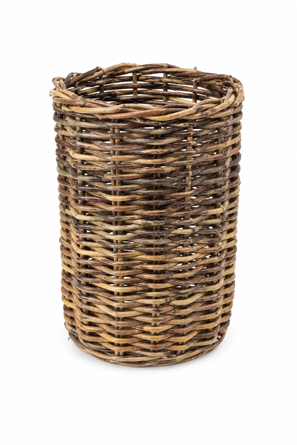 Rustic Wicker Tall Storage & Waste Basket