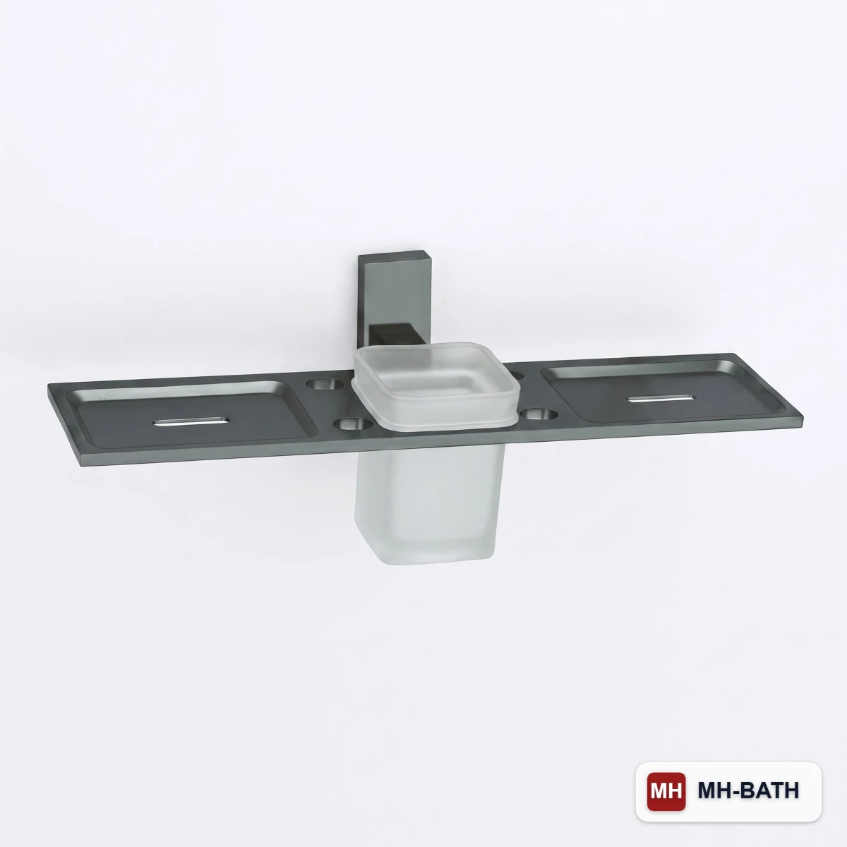 Double Soap Dish with Tumbler Holder