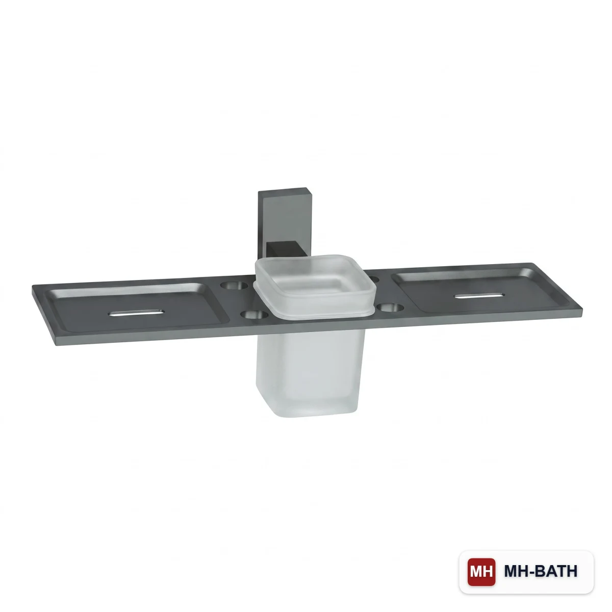Double Soap Dish With Tumbler Holder