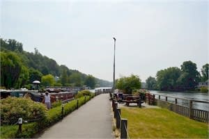 Lock and weir not far from Henley-on-Thames.
