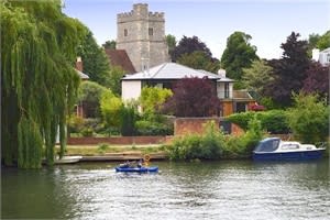 The village lies near some of the most beautiful stretches of the river.