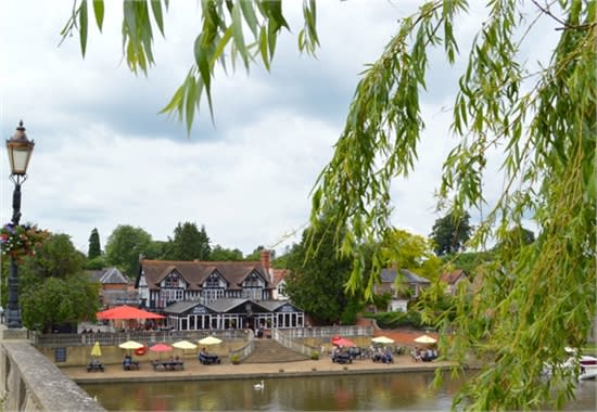 view towards the pub