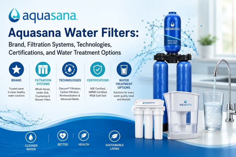 Aquasana Water Filters: Brand, Filtration Systems, Technologies, Certifications, and Water Treatment Options