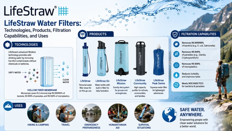 LifeStraw Water Filters: Technologies, Products, and What Each One Actually Removes