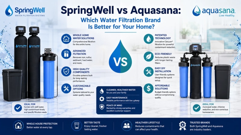 SpringWell vs Aquasana: Which Water Filtration Brand Fits Your Home?