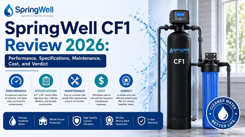 SpringWell CF1 Review 2026: Performance, Specifications, Maintenance, and Verdict