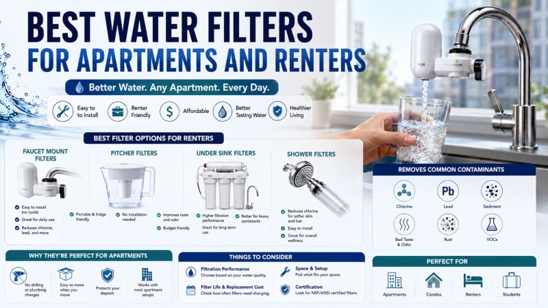 Best Water Filters for Apartments and Renters