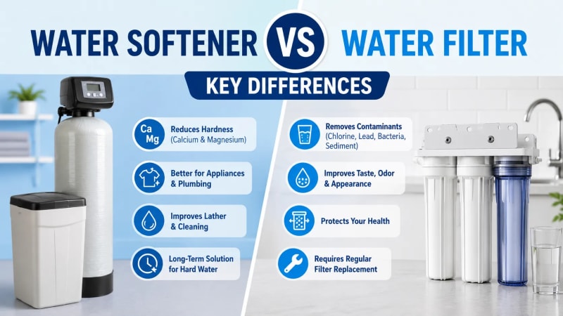Water Softener vs Water Filter: Key Differences