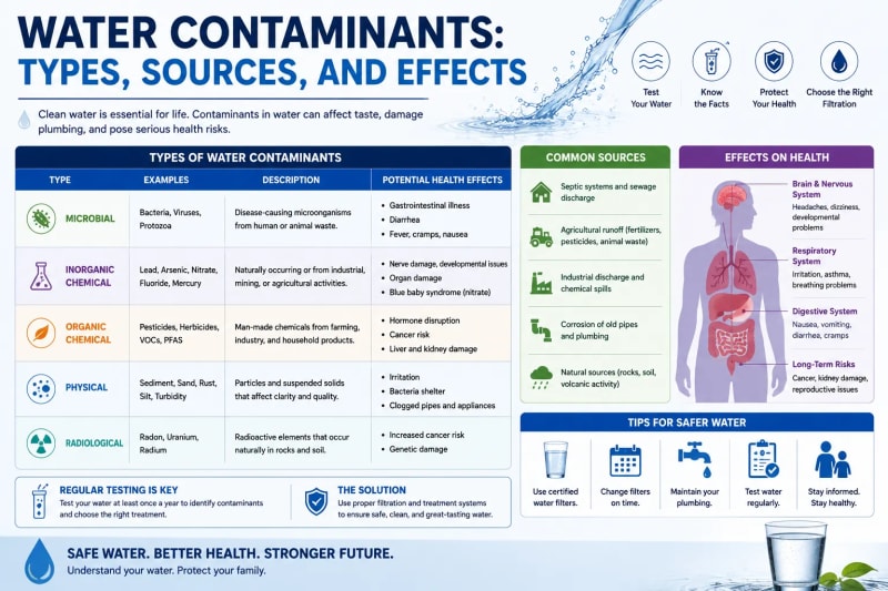 Water Contaminants: Types, Sources, and Effects