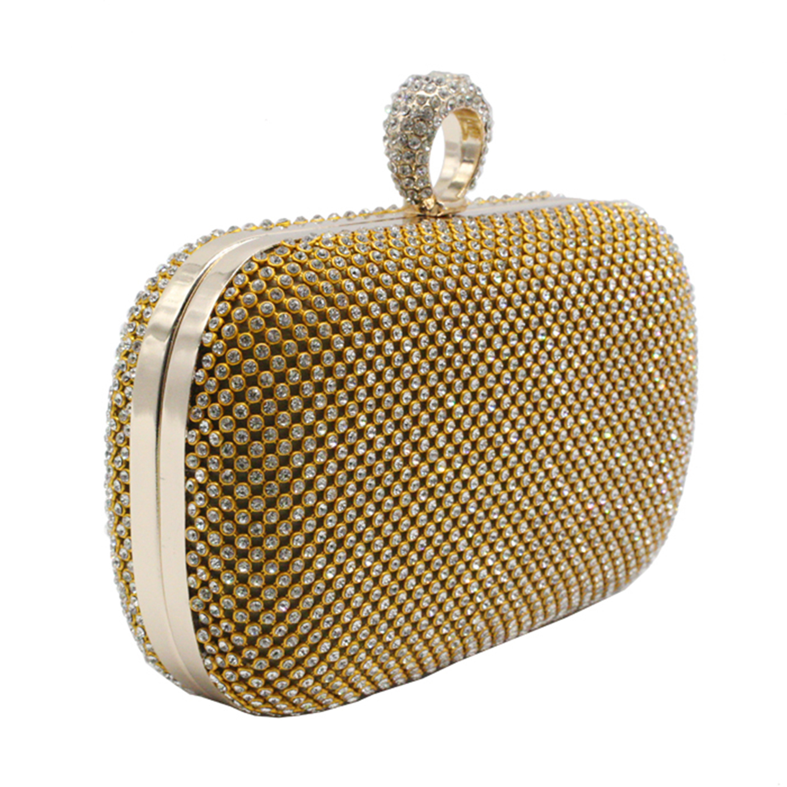 Pochette Soirée Strass Argenté | Sac Brillant Élégant Avec Bandoulière