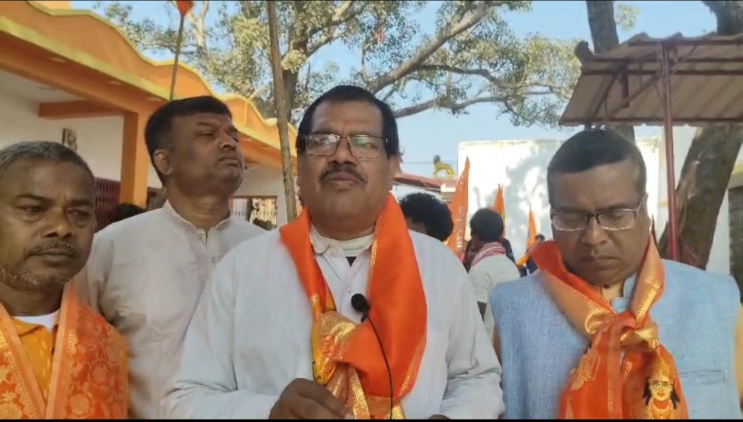অযোধ্যা রাম মন্দিরের স্থাপনা দিবস উপলক্ষে বর্ণাঢ্য শোভাযাত্রা