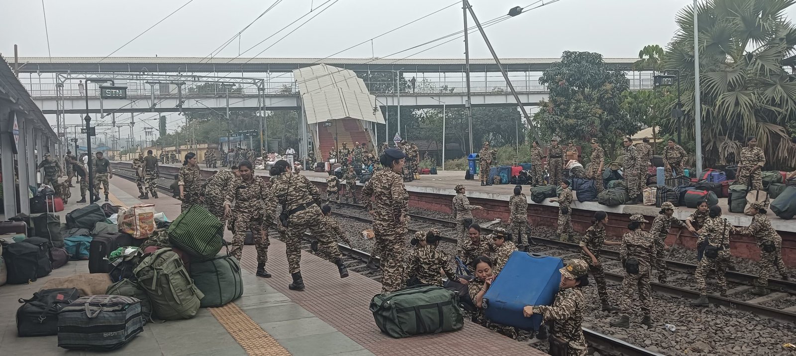 সীতারামপুর অমৃত ভারত স্টেশনে কেন্দ্রীয় বাহিনীর আগমন, শান্তিপূর্ণ নির্বাচনের লক্ষ্যে নিরাপত্তা জোরদার