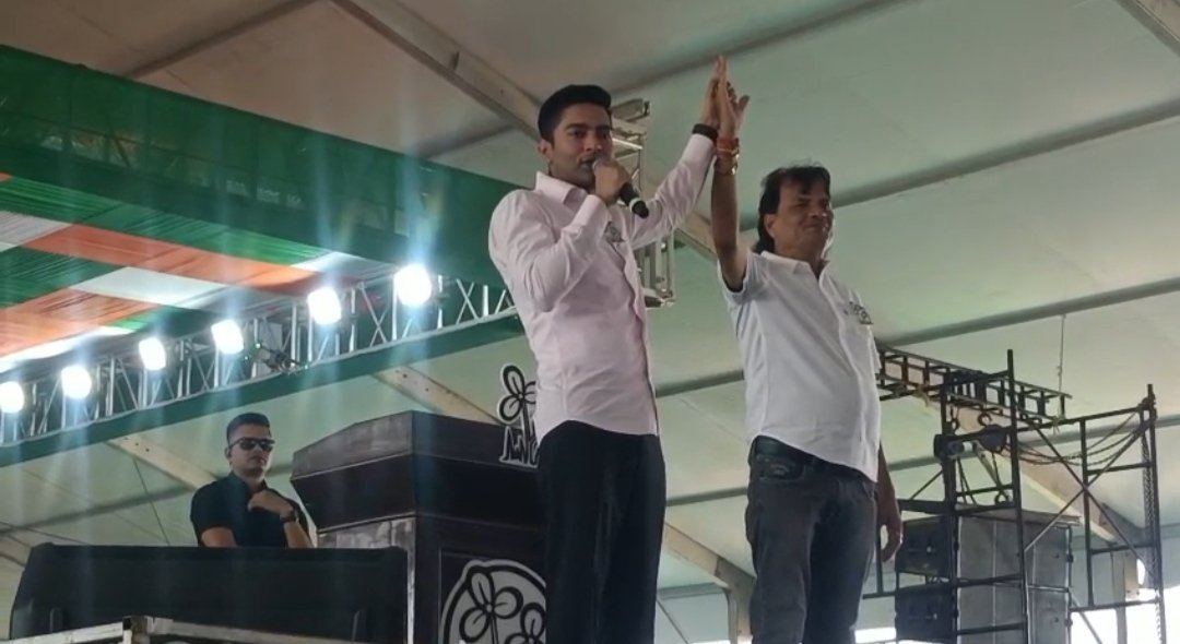 পানুরিয়ায় অভিষেকের জনসভা, বিধান উপাধ্যায়কে বড় ব্যবধানে জেতানোর আহ্বান