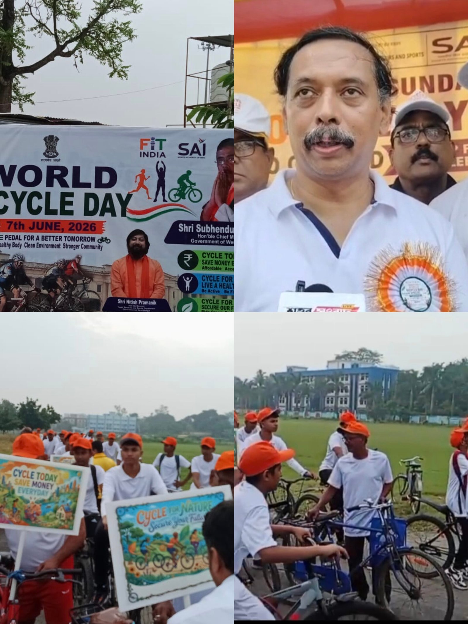 বিশ্ব সাইকেল দিবস উপলক্ষে আসানসোল ও দুর্গাপুরে বর্ণাঢ্য সাইকেল র্যালি