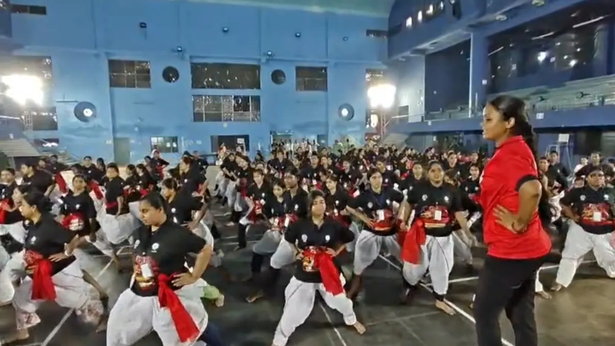 Women are becoming self-reliant in self-defense, a mega Kalaripayattu camp started in Asansol