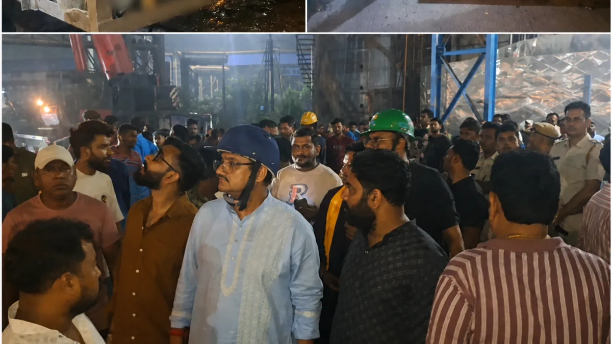 নিরাপত্তার অভাবেই কি দুর্ঘটনা? জামুড়িয়ায় চিমনি ভেঙে শ্রমিক মৃত্যুর ঘটনায় তীব্র ক্ষোভ