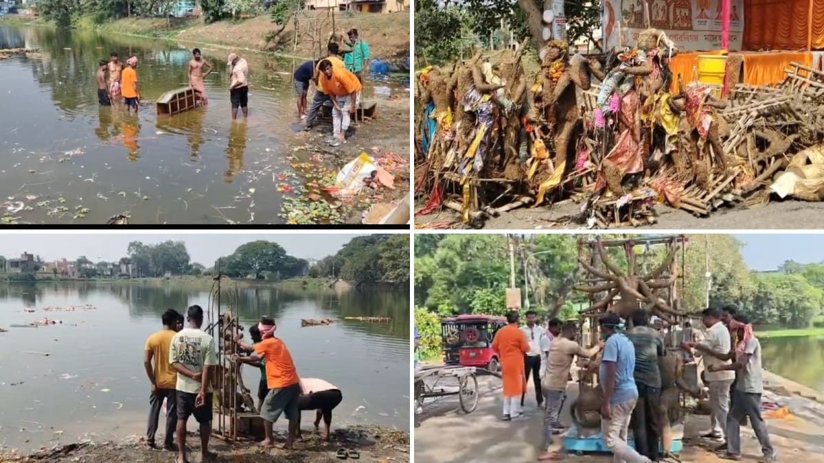 পরিবেশ রক্ষায় অনন্য দৃষ্টান্ত: বিসর্জনের পরেই ঝকঝকে শিল্পাঞ্চলের পুকুর ও নদীঘাটগুলি