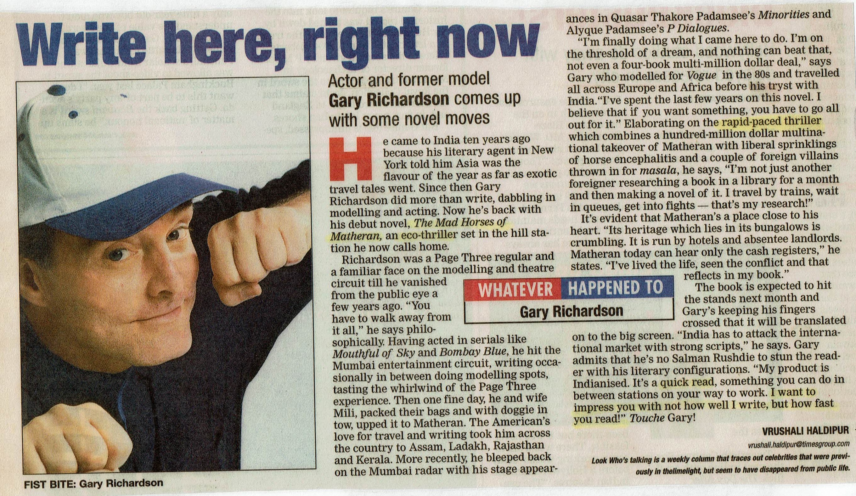 Gary Richardson Interview