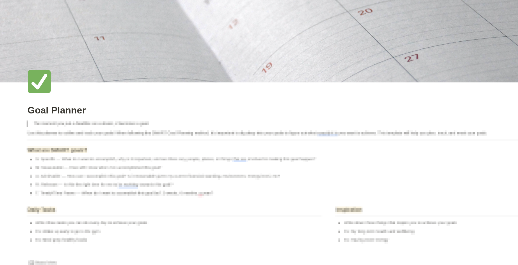 goal planner