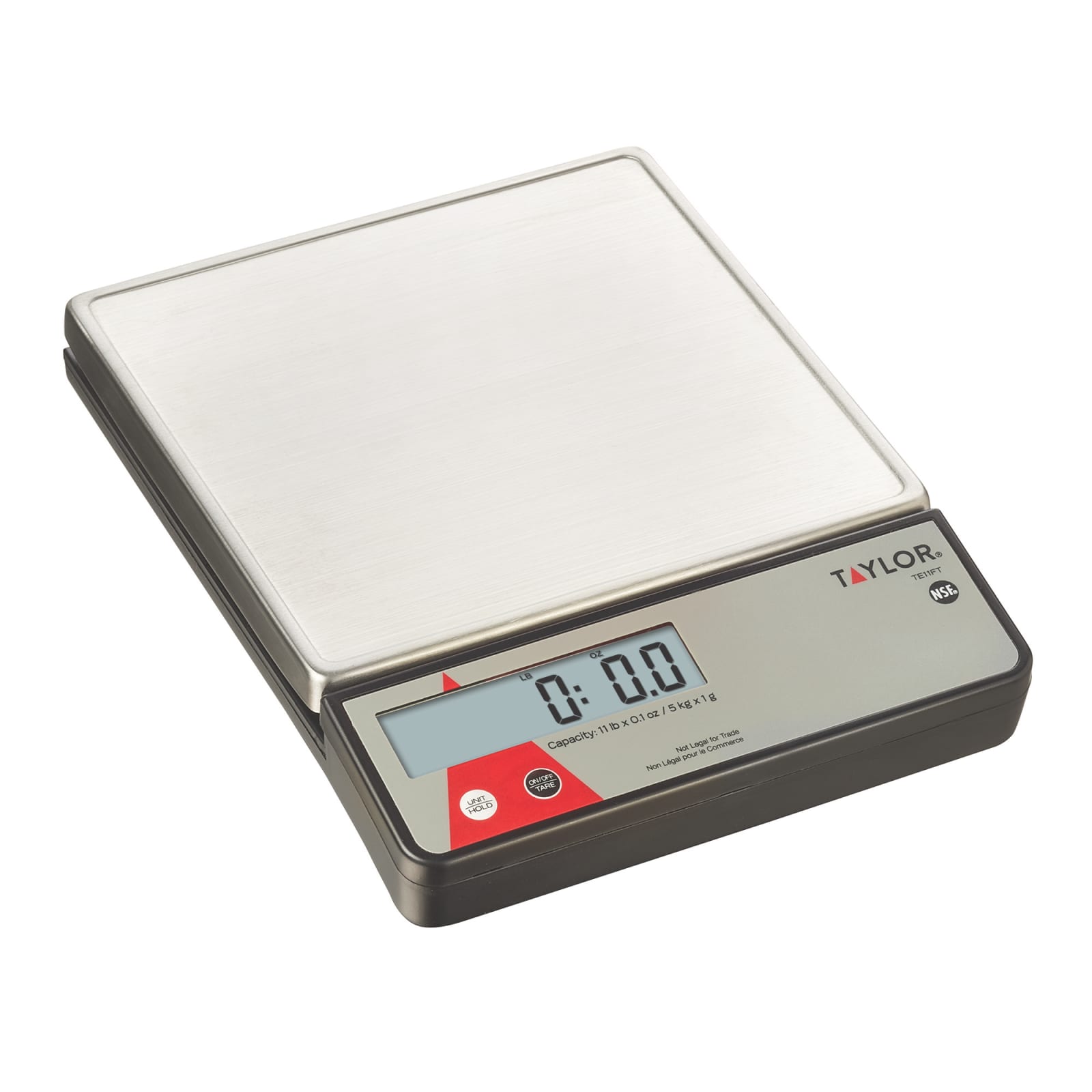 Taylor Precision TE11FT 11 Lb. Platform Digital Portion Control Scale ...