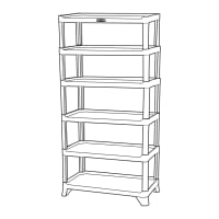 Shelving Unit, Black ,Rubbermaid, FG9T4000BLA