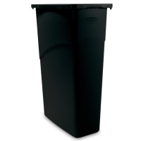 Rubbermaid Slim Jim Indoor Trash Can w/ No Lid, Black, 23 Gal.  (FG354060BLA)