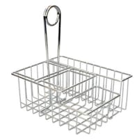 G.E.T. 4-21696 Chrome Plated Metal 4-Compartment Table Caddy
