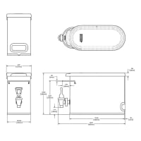 Bunn 39600.0066 TDO-N-2.0 2 Gallon Low Profile Iced Tea Dispenser