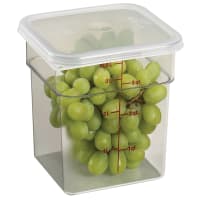 Cambro 2SFSCW135 Clear Square Container, 2 Quart