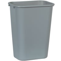 Rubbermaid FG295700GRAY Large Gray 41 Quart Wastebasket | Wasserstrom