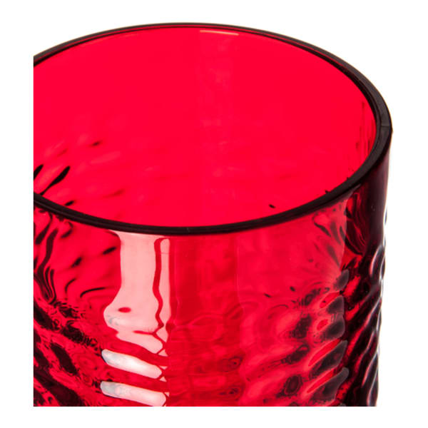 Choice 24 oz. Red SAN Plastic Pebbled Tumbler - 12/Pack