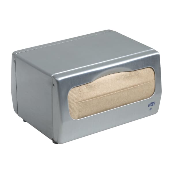 SCA Tissue 13TBS Tork® Brushed Steel Table Napkin Dispenser