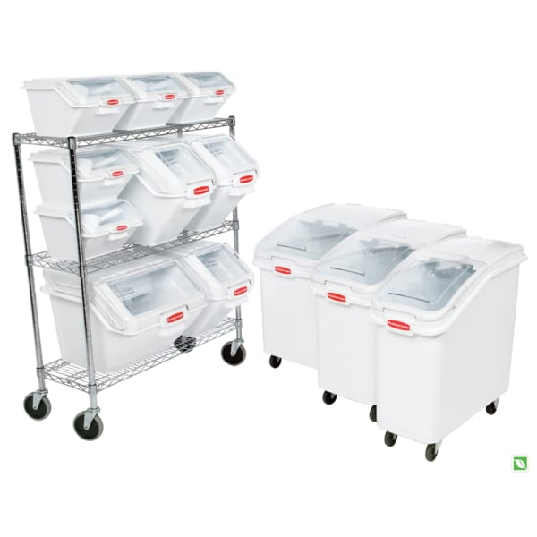 Rubbermaid Commercial White ProSave Shelf Ingredient Bin