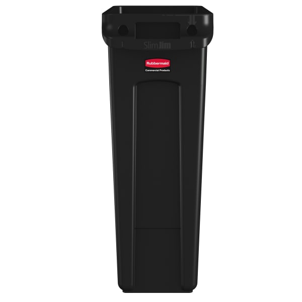 Slim Jim 23 Gal. Black Vented Trash Can