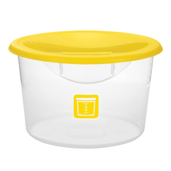 Rubbermaid 12, 18, and 22 Qt. Yellow Round Polyethylene Food Storage  Container Lid