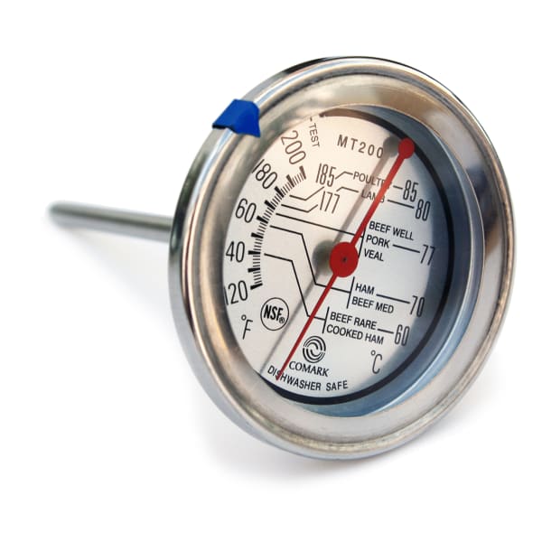 Stainless Steel Meat Thermometer with Internal Temperature Guide
