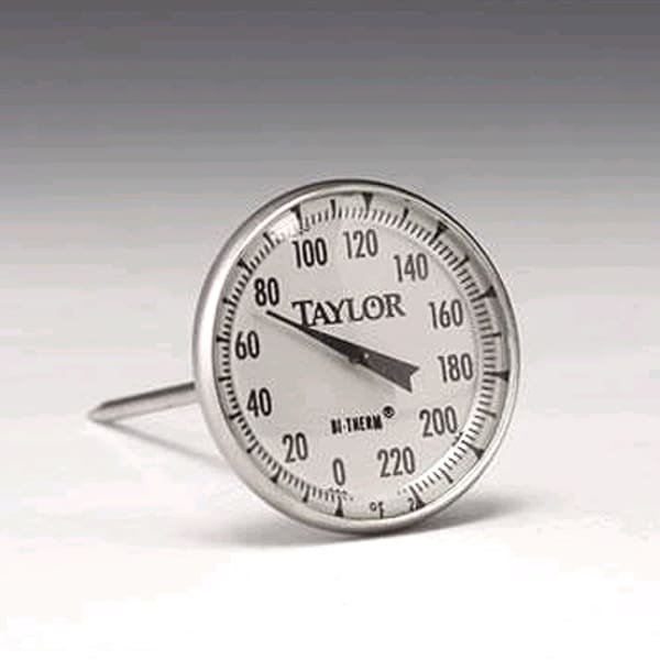 Taylor Precision 61054J S/S 0-200°F Meat Thermometer w/ 4 In. Stem