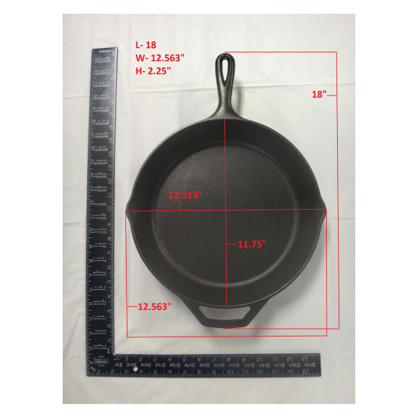 Lodge Cast-Iron Skillet with Assist Handle - 12 Diameter