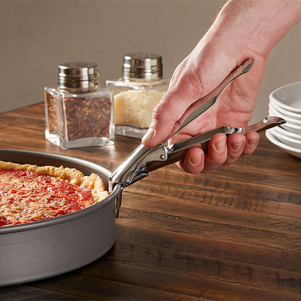 American Metalcraft I9540 7 3/4 Nickel-Plated Steel Pizza Pan Gripper for  Deep Pans