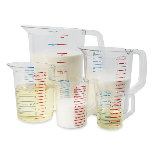 RUBFG321800CLR, **4 QUART MEASURING CUP;CLEAR 6/CS